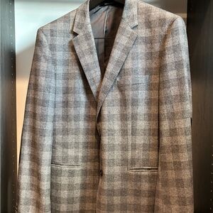 Gray Plaid Blazer by Hugo Boss, 44R